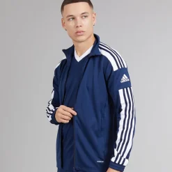 Clearance Herre Squadra 21 træningsjakke Navy/Hvid Træning|T-Shirts Og Undertrøjer