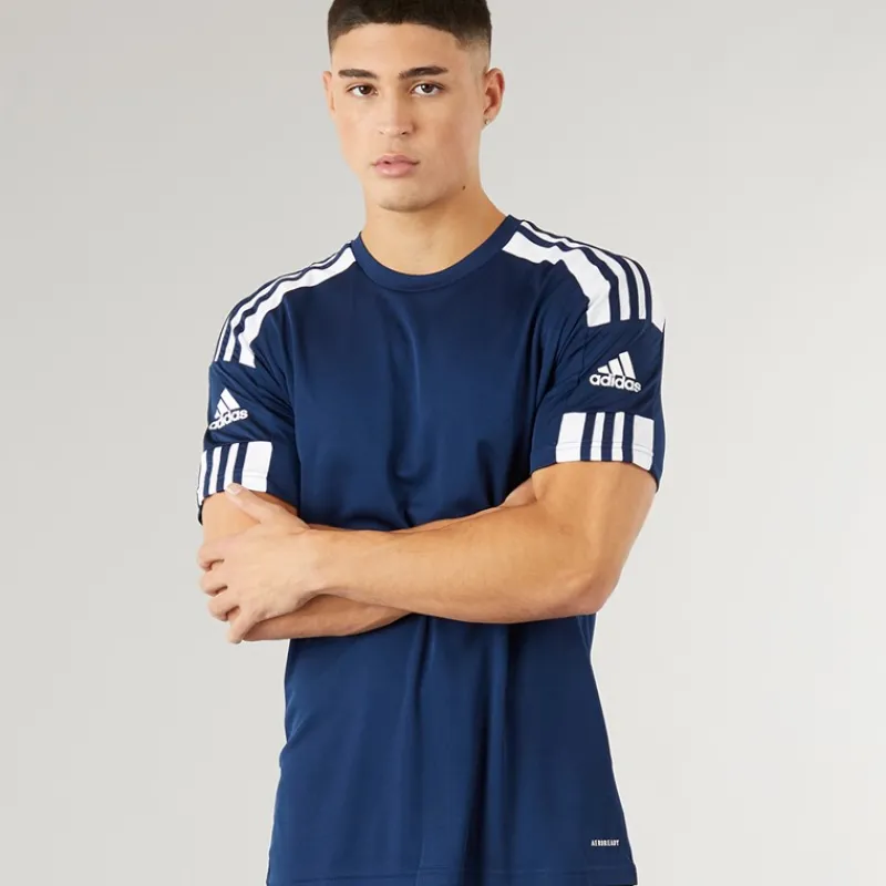 Hot Herre Squadra 21 T Shirt Team Navy Blue/Hvid Træning|T-Shirts Og Undertrøjer