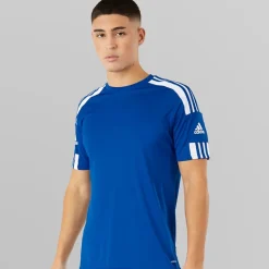 New Herre Squadra 21 T-shirt Team Royal Blue/Hvid Træning|T-Shirts Og Undertrøjer