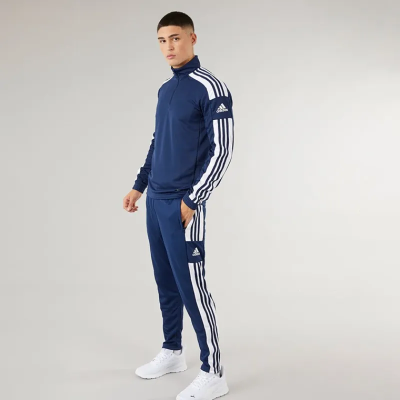Online Herre Squadra 21 1/4 Zip træningstop Navy/Hvid Træning|T-Shirts Og Undertrøjer