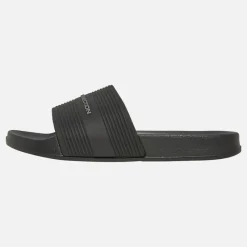 Clearance Herre Strap Sliders Sort Klip-Klapper Og Sandaler|Klip-Klapper Og Sandaler