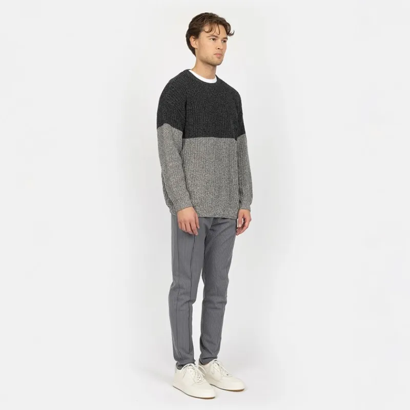 Hot Herre Strikket Colorblock Sweatshirt 642 Dark Shadow Trøjer Og Cardigans·Trøjer|Hættetrøjer Og Sweatshirts·Sweatshirts