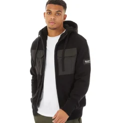 Clearance Herre Strikket Hoodie Sort Hættetrøjer Og Sweatshirts·Hættetrøjer|Jakker Og Frakker·Lette Jakker