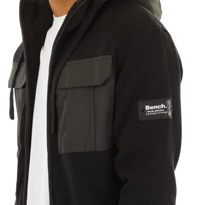 Clearance Herre Strikket Hoodie Sort Hættetrøjer Og Sweatshirts·Hættetrøjer|Jakker Og Frakker·Lette Jakker