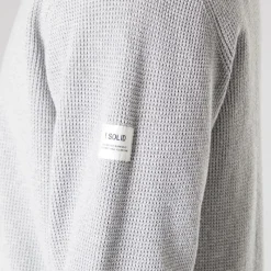 Best Herre strik pullover sweater Light Grey Melange Trøjer Og Cardigans·Trøjer