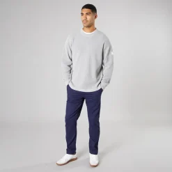 Best Herre strik pullover sweater Light Grey Melange Trøjer Og Cardigans·Trøjer
