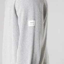 Herre strik pullover sweater Light Grey Melange Trøjer Og Cardigans·Trøjer
