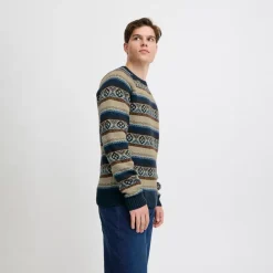 Outlet Herre striktrøje Dress Blues Trøjer Og Cardigans·Trøjer