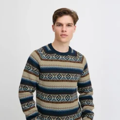 Outlet Herre striktrøje Dress Blues Trøjer Og Cardigans·Trøjer