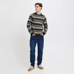 Outlet Herre striktrøje Dress Blues Trøjer Og Cardigans·Trøjer