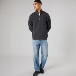 Clearance Herre striktrøje mørkegrå melange Dar Grey M Trøjer Og Cardigans·Trøjer