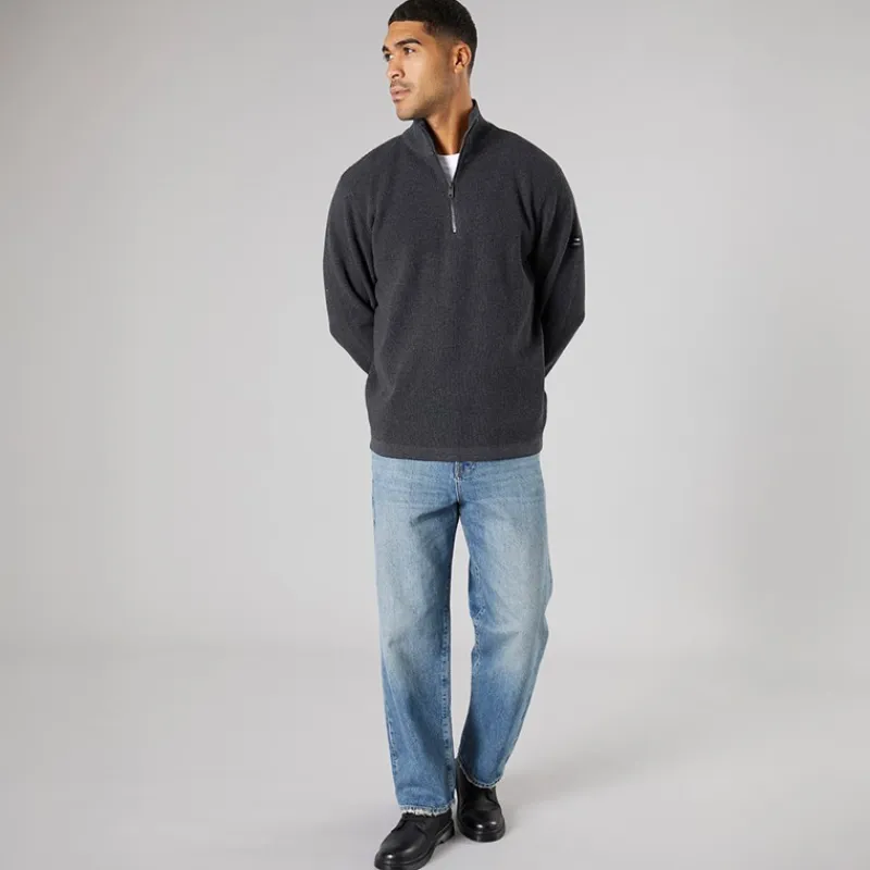 Clearance Herre striktrøje mørkegrå melange Dar Grey M Trøjer Og Cardigans·Trøjer