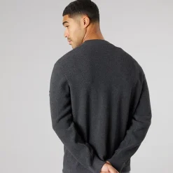 Outlet Herre striktrøje mørkegrå melange Dar Grey M Trøjer Og Cardigans·Trøjer