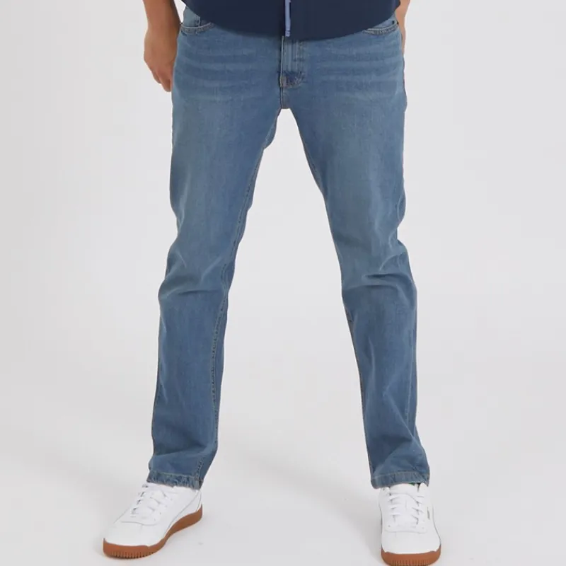 Online Herre Stuart Jeans med lige pasform Mellem Blå Vask Jeans Og Bukser·Jeans Med Lige Ben|Jeans Og Bukser·Jeans