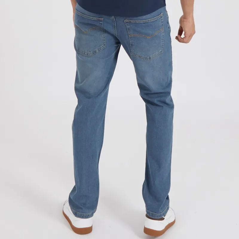 Online Herre Stuart Jeans med lige pasform Mellem Blå Vask Jeans Og Bukser·Jeans Med Lige Ben|Jeans Og Bukser·Jeans