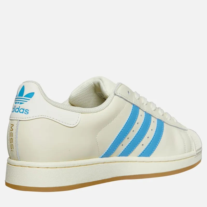 Outlet Herre Superstar Messi Træner Cream White/Semi Blue Burst/Gold Metallic Sneakers|Sneakers