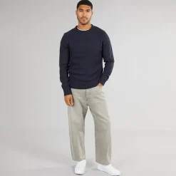 Discount Herre Tanka Rundhals Trøje Marineblå Trøjer Og Cardigans·Trøjer