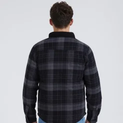 Outlet Herre Tavarell Langærmet Vatteret Skjorte Sort/​Mørkegrå/​Rød/​Blå Ternet Jakker Og Frakker·Jakker Og Frakker|T-Shirts, Poloer Og Skjorter·Skjorter