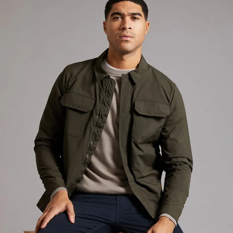 Clearance Herre Teknisk Overskjorte Khaki T-Shirts, Poloer Og Skjorter·Skjorter|Jakker Og Frakker·Jakker Og Frakker