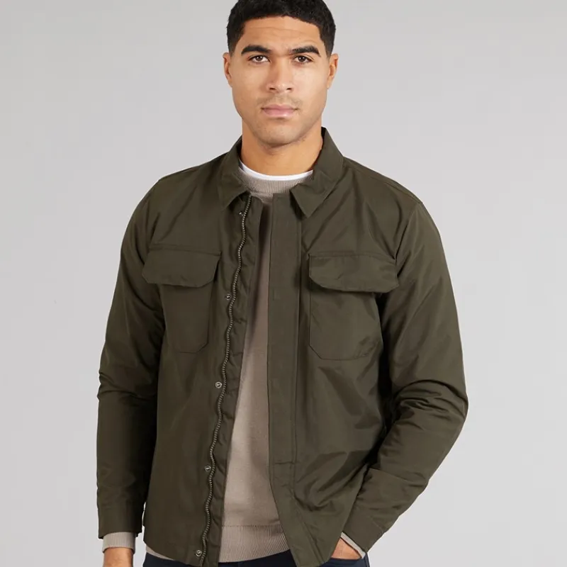 Clearance Herre Teknisk Overskjorte Khaki T-Shirts, Poloer Og Skjorter·Skjorter|Jakker Og Frakker·Jakker Og Frakker