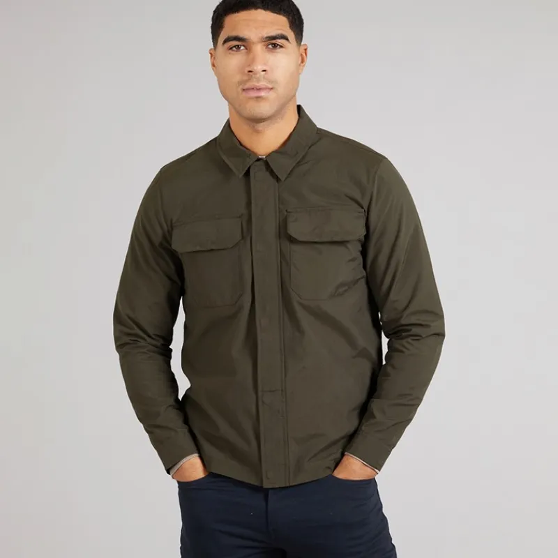Clearance Herre Teknisk Overskjorte Khaki T-Shirts, Poloer Og Skjorter·Skjorter|Jakker Og Frakker·Jakker Og Frakker