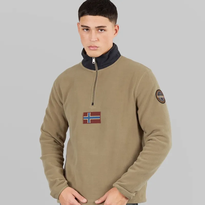 Online Herre Tev Polar 1/2 Zip Sweatshirt Fallen Rock Udendørs|Hættetrøjer Og Sweatshirts·Sweatshirts