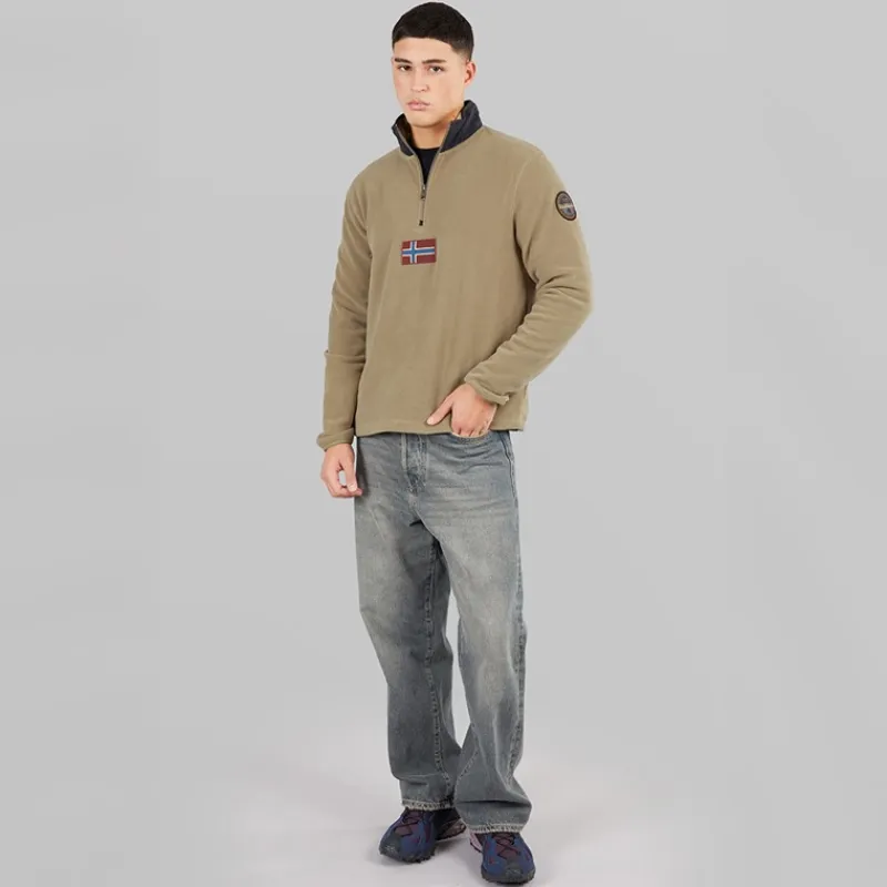 Online Herre Tev Polar 1/2 Zip Sweatshirt Fallen Rock Udendørs|Hættetrøjer Og Sweatshirts·Sweatshirts