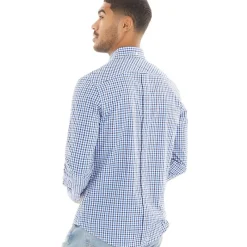 Hot Herre Three Gingham Langærmet shirts Blå T-Shirts, Poloer Og Skjorter·Skjorter