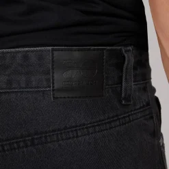 New Herre Tillforth Baggy Denim Shorts Sort Vask Shorts Og Badetøj·Shorts