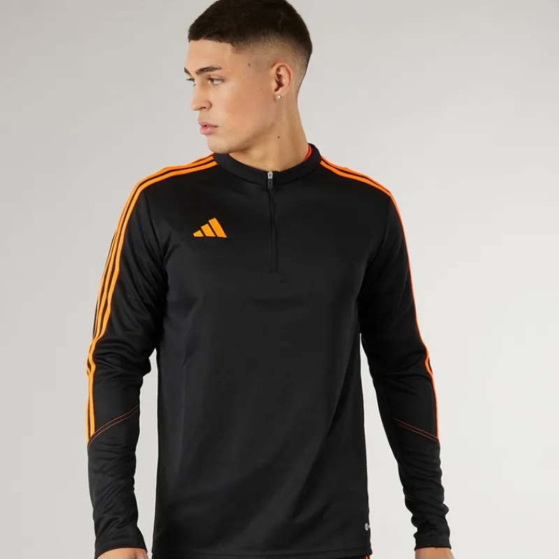 Outlet Herre Tiro 23 Club 1/4 lynlås træningstop /signal orange T-Shirts Og Undertrøjer|Træning