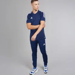 Outlet Herre Tiro 23 Club T-shirt Team Navy Blue 2/Hvid Træning|T-Shirts Og Undertrøjer