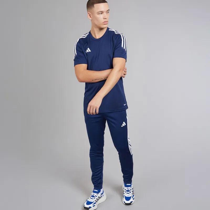 Outlet Herre Tiro 23 Club T-shirt Team Navy Blue 2/Hvid Træning|T-Shirts Og Undertrøjer