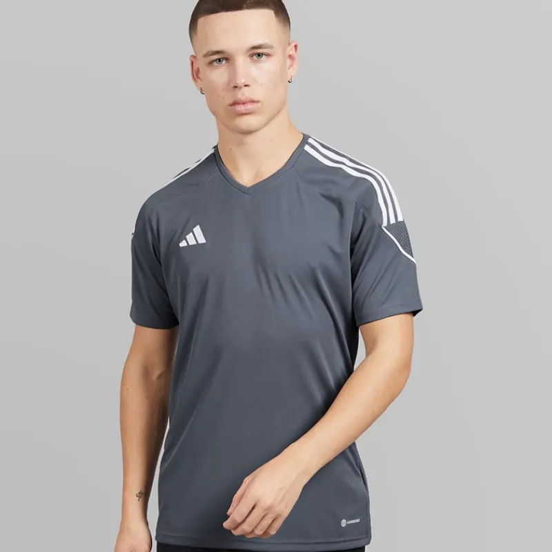 Sale Herre Tiro 23 League T-shirt Team Onix/Hvid Træning|T-Shirts Og Undertrøjer