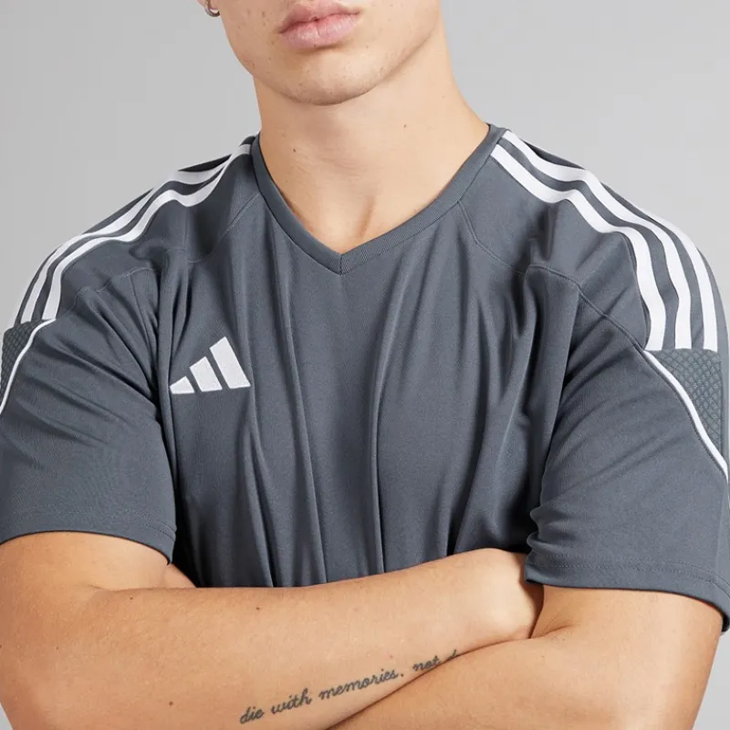 Sale Herre Tiro 23 League T-shirt Team Onix/Hvid Træning|T-Shirts Og Undertrøjer