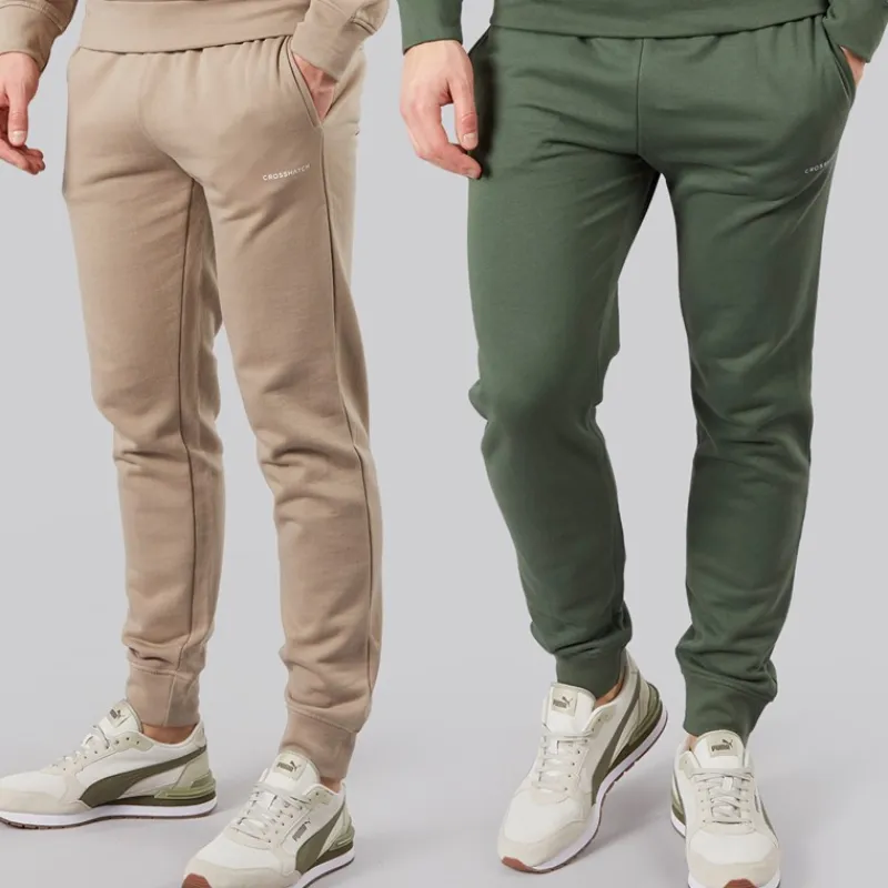 Online Herre Traymax Joggingbukser To-pak Khaki/Sten Jeans Og Bukser·Joggingbukser|Træningsdragter Og Joggingbukser·Joggingbukser