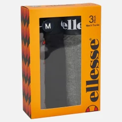 Clearance Herre Tre Pak Boxer Shorts Sort /​ Koksgrå /​ Rød Undertøj Og Sokker|Multipakker·Undertøj