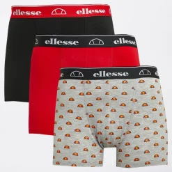 Discount Herre Tre Pak Boxer Trunks Sort/Grå/Rød Undertøj Og Sokker|Multipakker·Undertøj