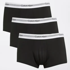 Clearance Herre Tre Pak Lav Talje Trunks Sort /​ Sort /​ Sort Multipakker·Undertøj|Undertøj, Sokker Og Nattøj·Boxer Shorts