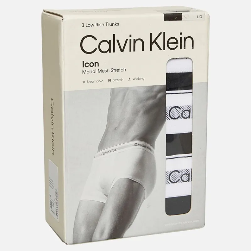 Clearance Herre Tre Pak Lav Talje Trunks Sort / Sort / Sort Multipakker·Undertøj|Undertøj, Sokker Og Nattøj·Boxer Shorts