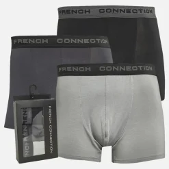 New Herre Tre Pak Modal Luksus Supersoft Boxer Trunks Fc32 Black/​Charcoal Melange/​Light Grey Melange Multipakker·Undertøj|Undertøj, Sokker Og Nattøj·Boxer Shorts
