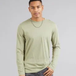 New Herre Trial Langærmet Top støvet grøn T-Shirts, Poloer Og Skjorter·T-Shirts Med Lange Ærmer|T-Shirts, Poloer Og Skjorter·T-Shirts Og Undertrøjer