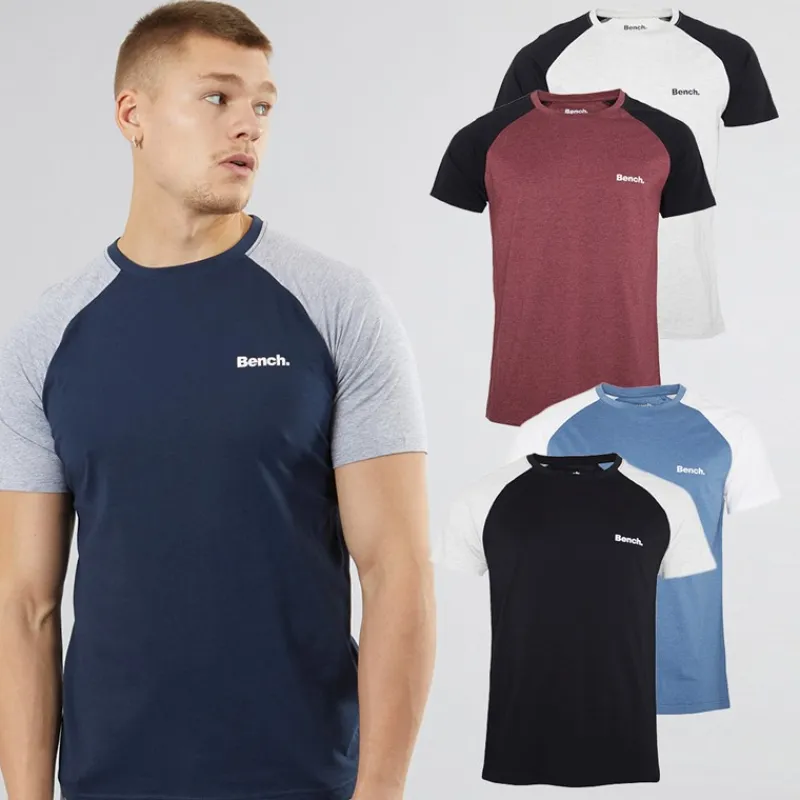 Outlet Herre Trova T-Shirts med 5-pak Sort/Blå/Burgunder Melange/Jeans Melange/Ecru Melange T-Shirts, Poloer Og Skjorter·Multipakker|Multipakker·T-Shirts Og Undertrøjer