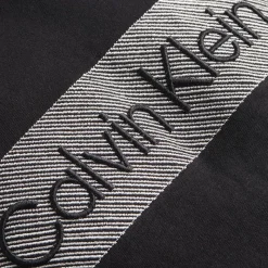 New Herre T-shirt med tekstur broderi CK Sort T-Shirts, Poloer Og Skjorter·T-Shirts Og Undertrøjer