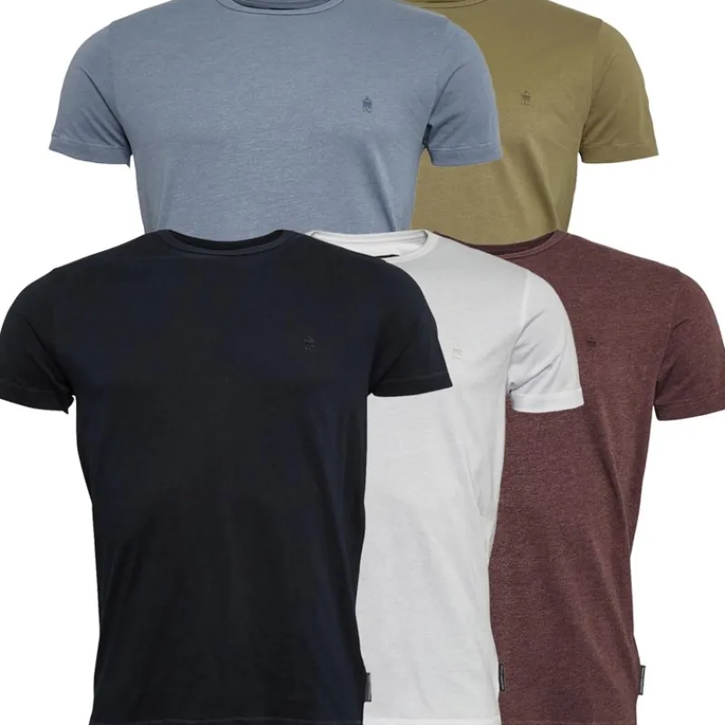 Sale Herre T-shirts Mergel-Bordeaux T-Shirts, Poloer Og Skjorter·Multipakker|Multipakker·T-Shirts Og Undertrøjer