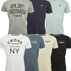 Hot Herre T-shirts 7-pak Blå/Blå/Grå Melange/Hvid/Blå/Sort/Off White T-Shirts, Poloer Og Skjorter·Multipakker|Multipakker·T-Shirts Og Undertrøjer