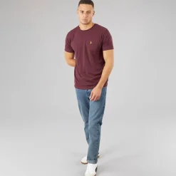 Online Herre T-shirts 3-pak Navy/​Khaki/​Burgundy T-Shirts, Poloer Og Skjorter·Multipakker|Multipakker·T-Shirts Og Undertrøjer