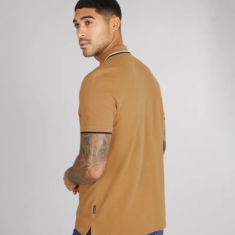 Discount Herre tvillingippede polo Light Brown T-Shirts, Poloer Og Skjorter·Poloer