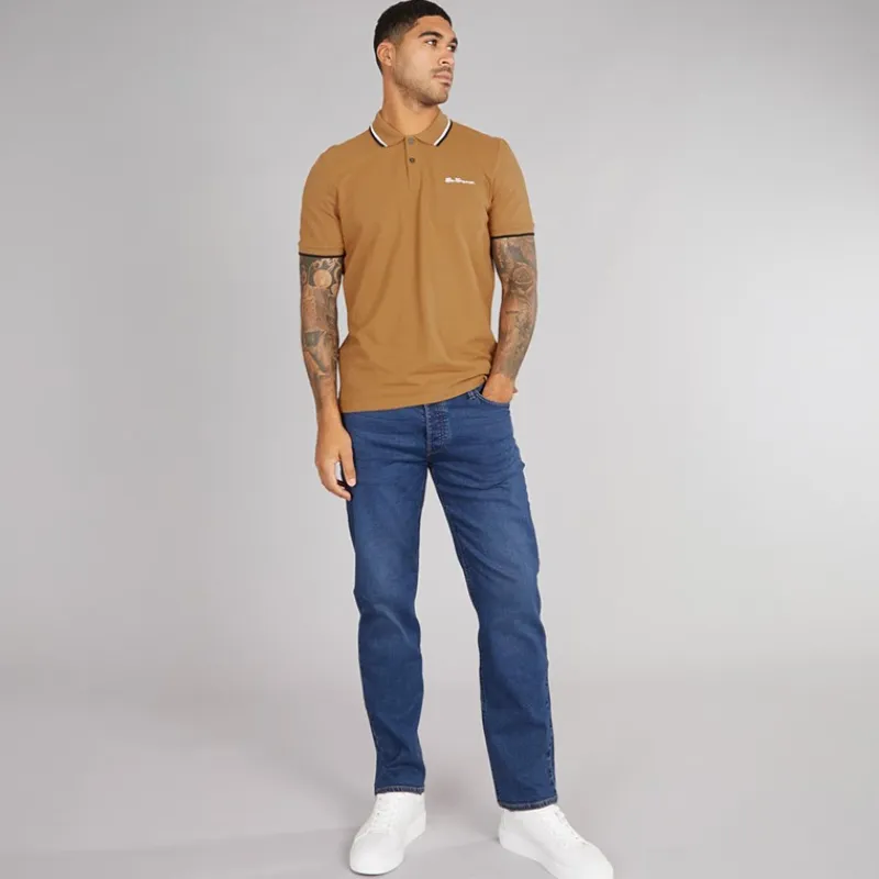Discount Herre tvillingippede polo Light Brown T-Shirts, Poloer Og Skjorter·Poloer