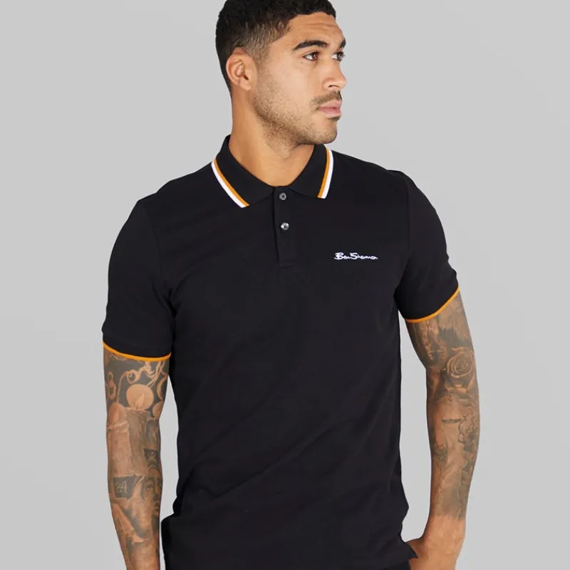 New Herre tværstribet polo skjorte T-Shirts, Poloer Og Skjorter·Poloer