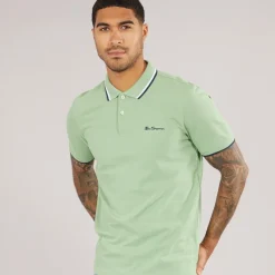 Clearance Herre Twin Tipped Polo Græs Grøn T-Shirts, Poloer Og Skjorter·Poloer
